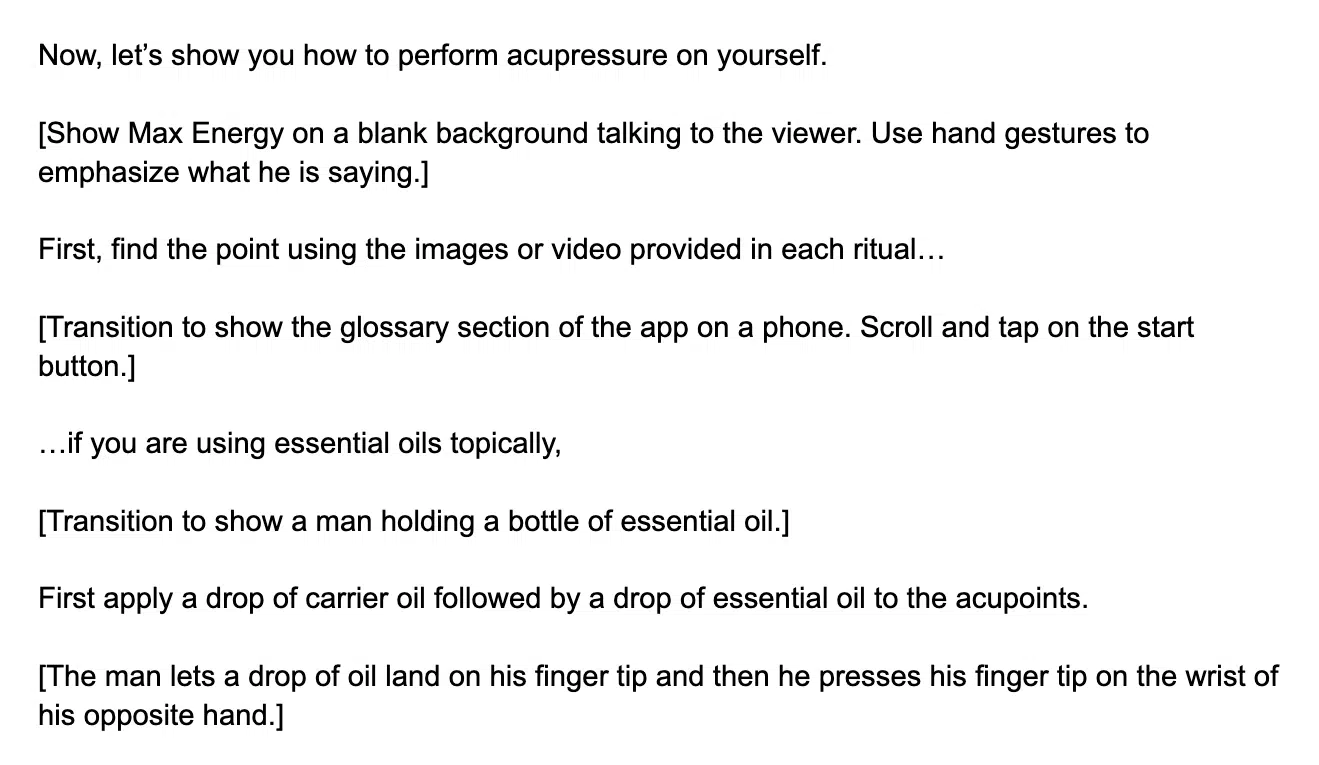 Example Of A Written Storyboard For A 2D Animated Video