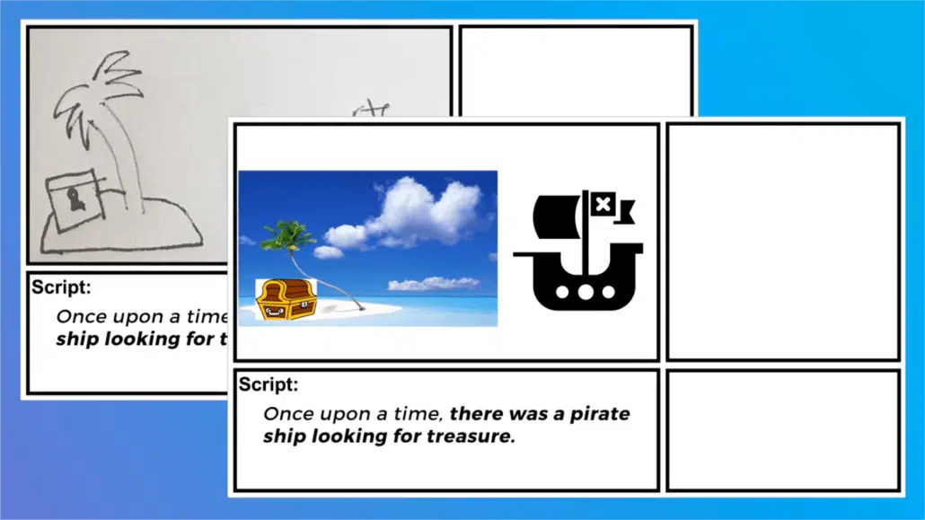 Examples Of Storyboards For Animated Videos That Were Created Using Sketches Or Icons And Clipart