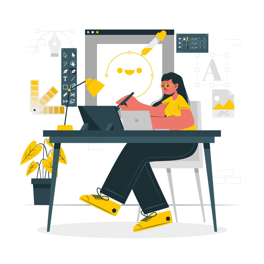 Creating illustrations for a video
