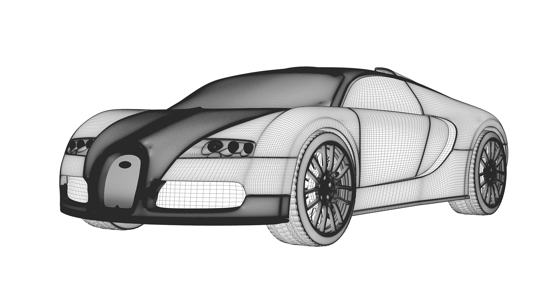 3d model of a car for an animated video