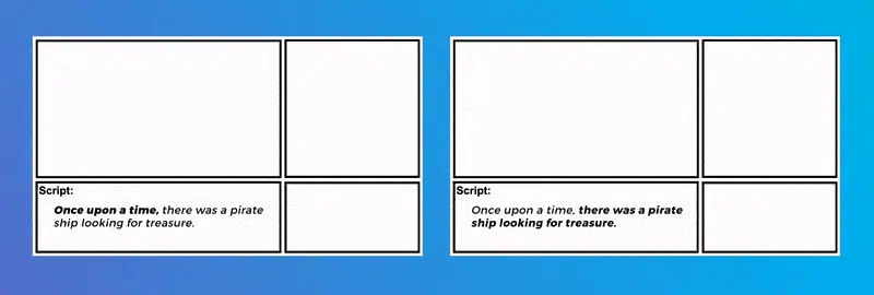 How to build a storyboard for an explainer video split long sentences into multiple slides