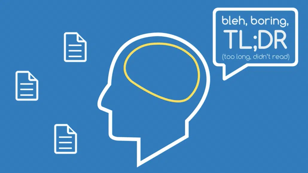 content marketing with text